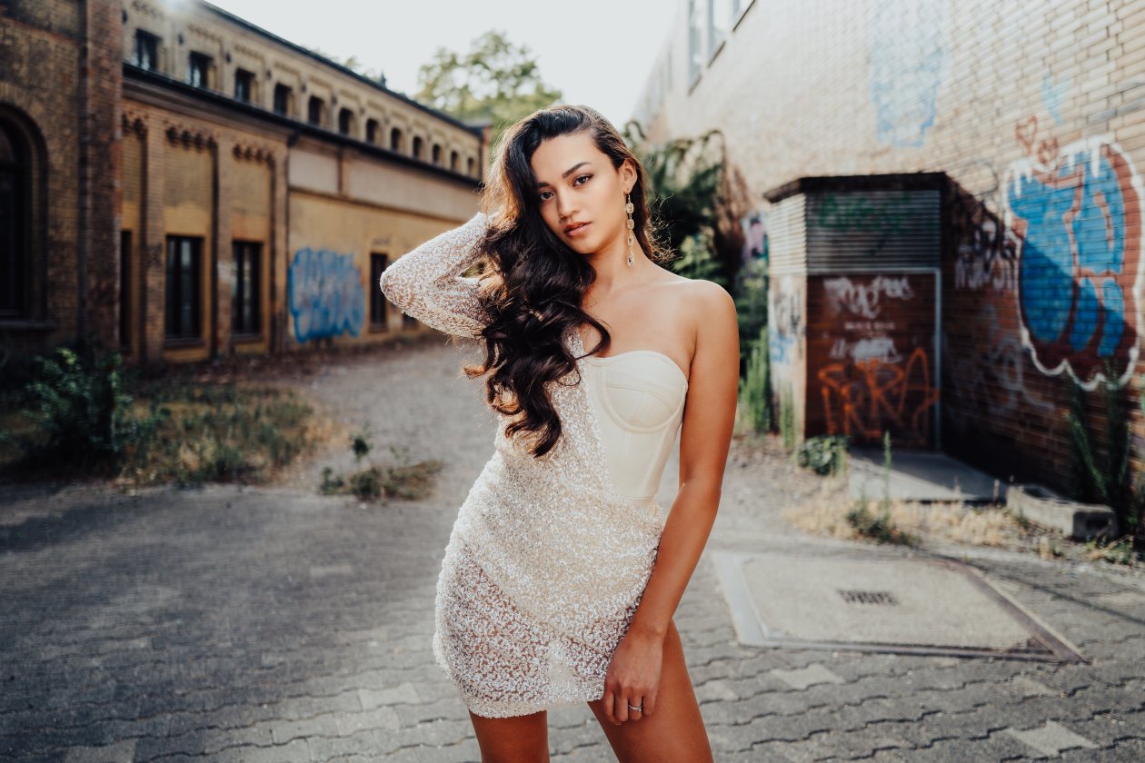 Girl White Dress Classic Clothing 5k