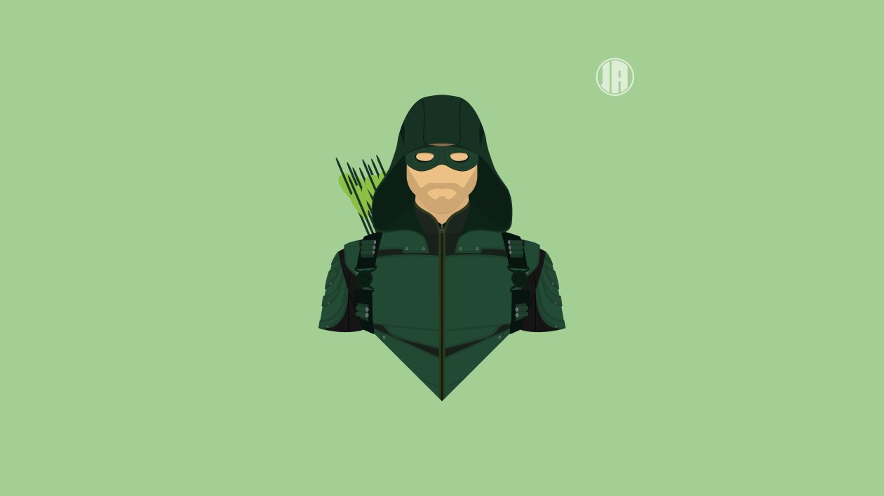 Green Arrow Minimalism 8k