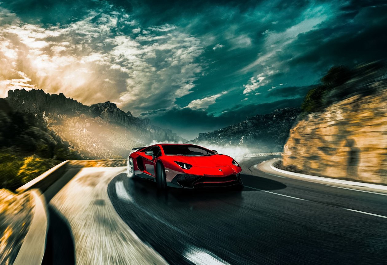 Lamborghini Aventador SV Drifting