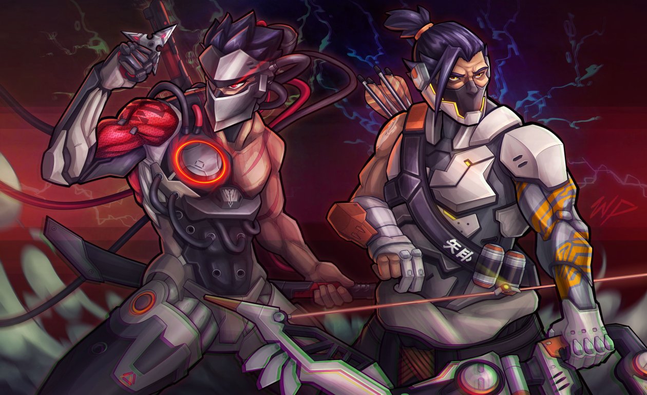 Genji And Hanzo Overwatch Artwork