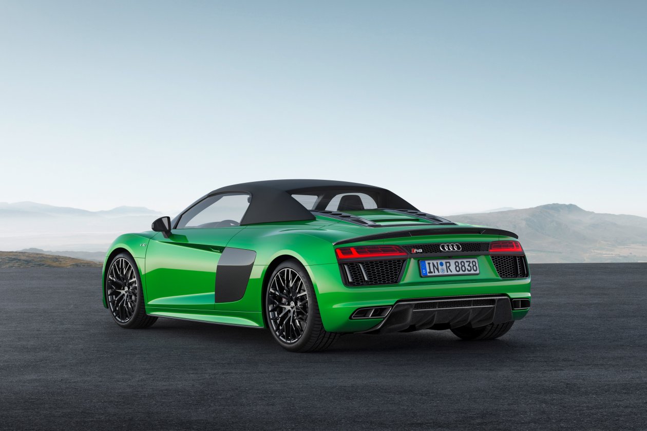 Audi R8 Spyder V10 Plus 4k Rear