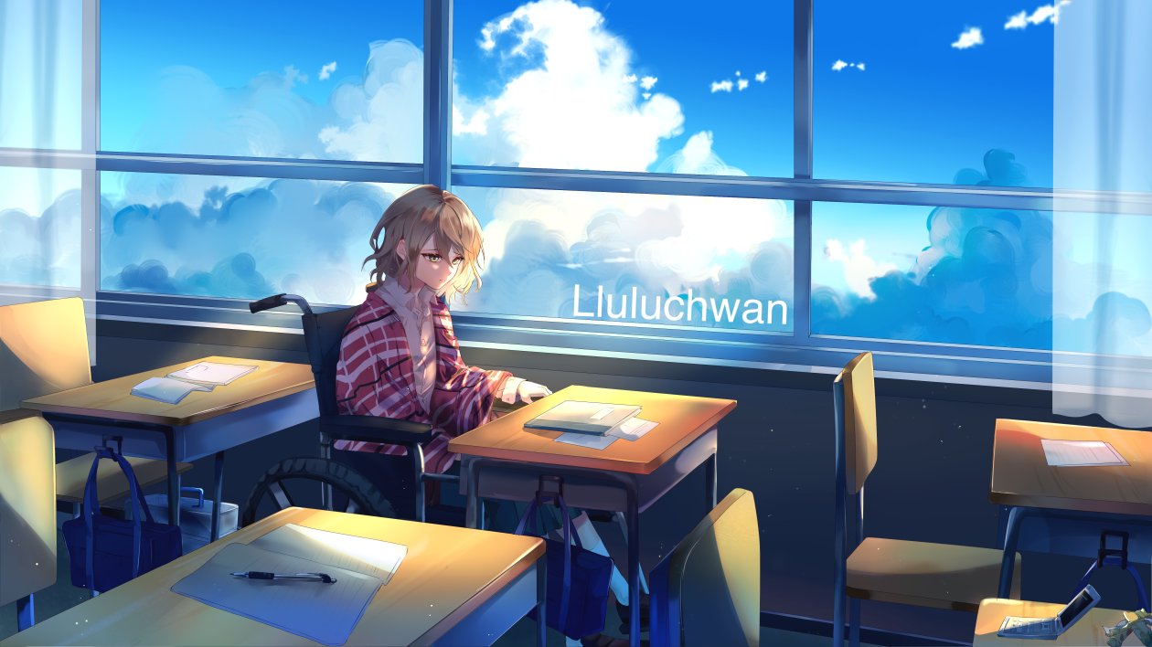 Anime Manga Girl Alone In Class Room 5k