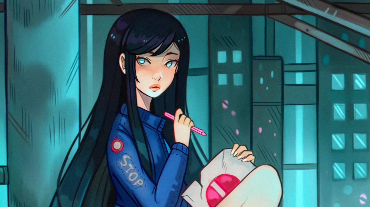 Anime Girl Writing Love Note