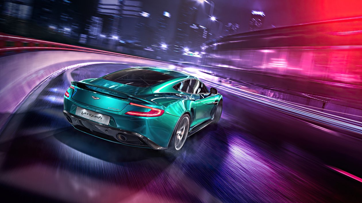 AstonMartin Vanquish Drifting 4k