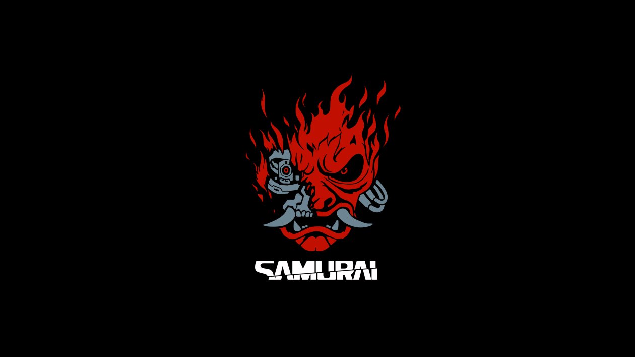 Samurai Cyberpunk Minimal Dark 8k