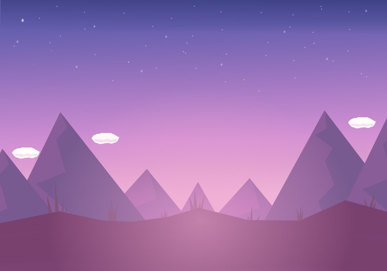 Mountains Clouds Illustration Minimalism