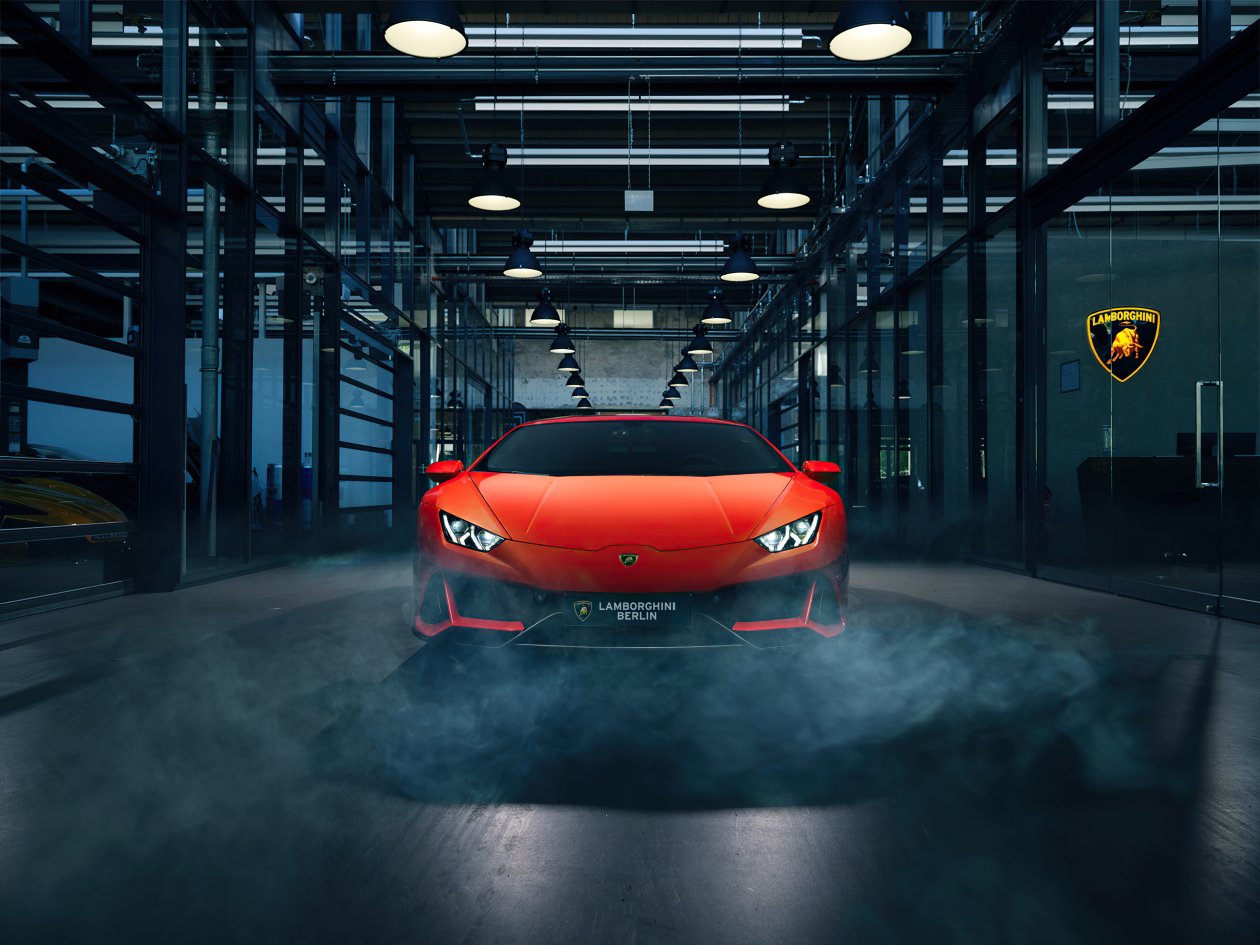 Orange Lamborghini Huracan 4k New