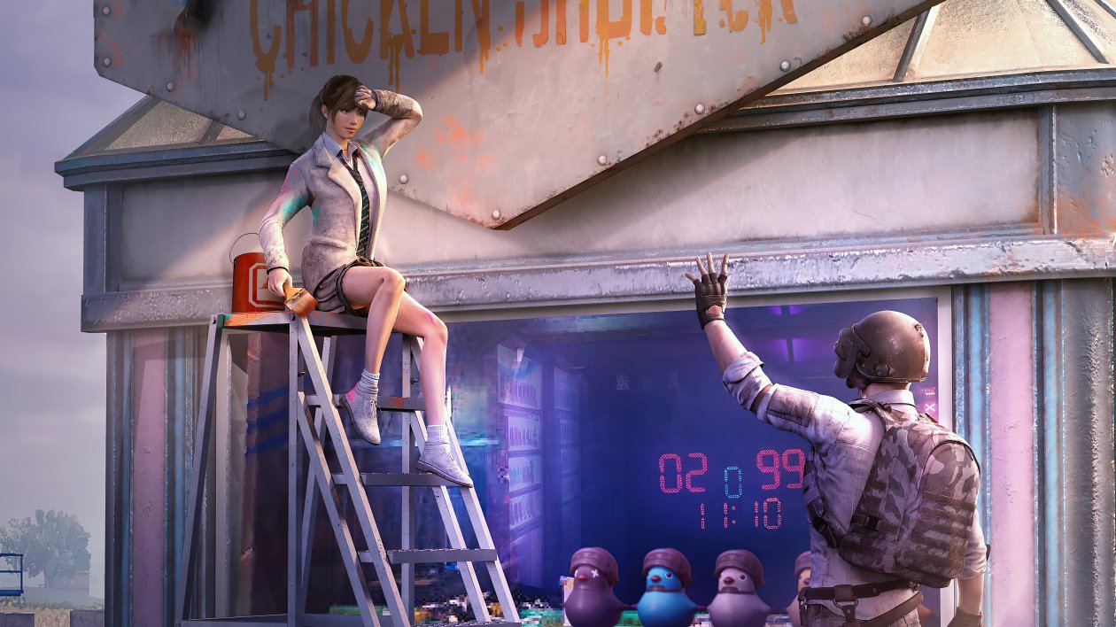 Pubg Girl And Helmet Guy 4k