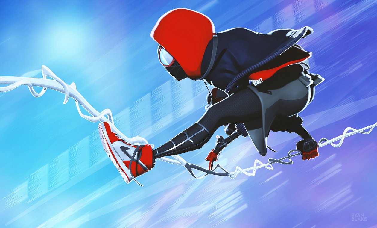 Miles Morales Jumping 4k