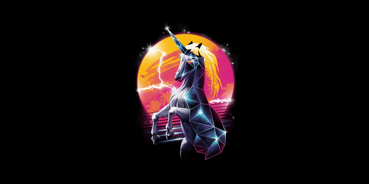 Unicorn Dark Minimal 4k