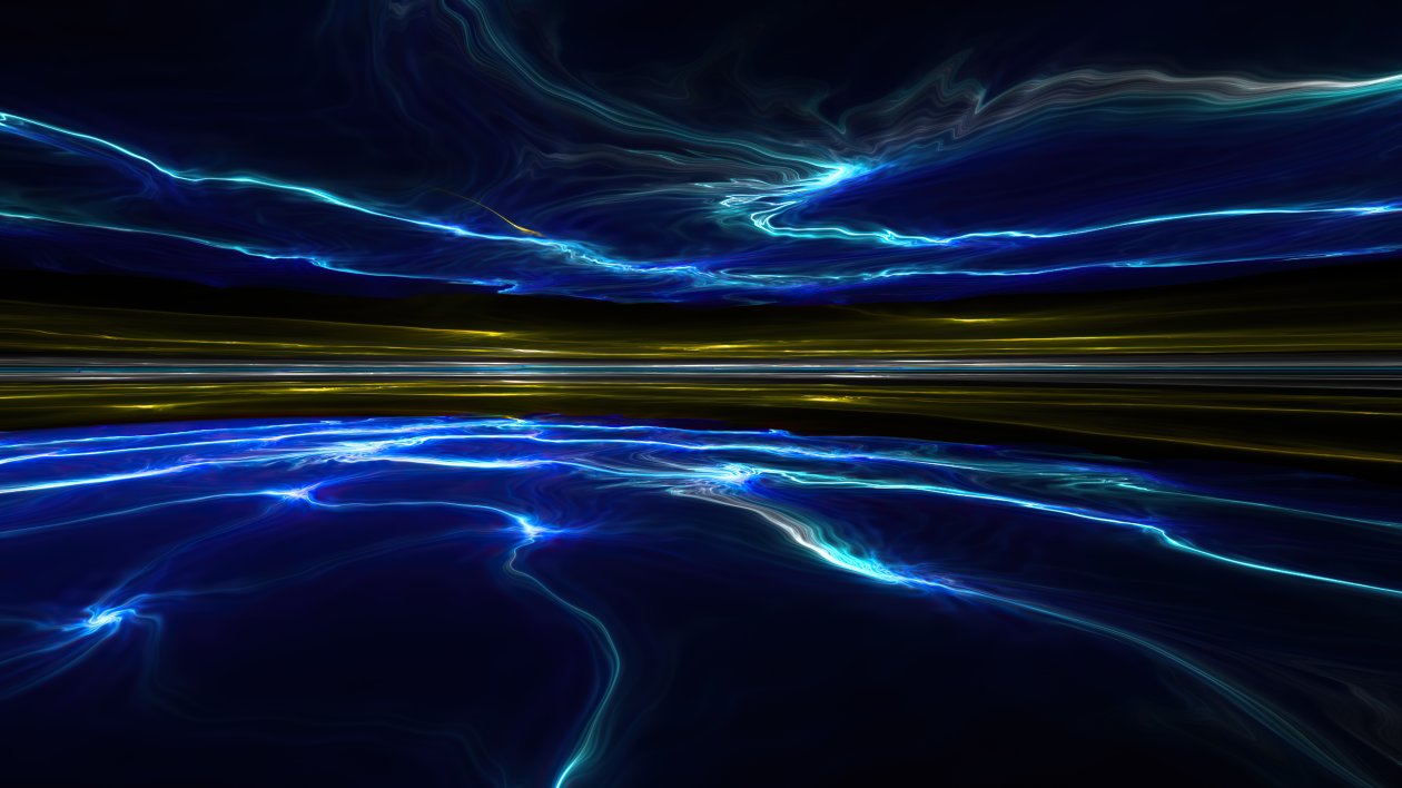 Glowing Sky And Water