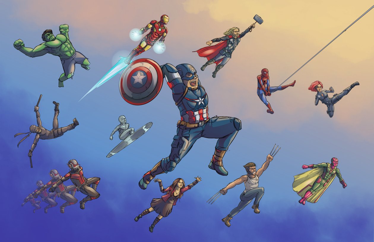 Marvel Heroes Artwork 5k