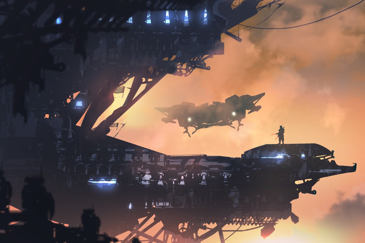 Scifi Space Warrior Digital Art Futurist