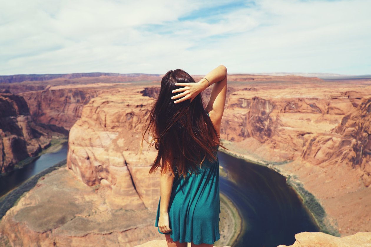Long Hair Girl Auburn Hair Canyon