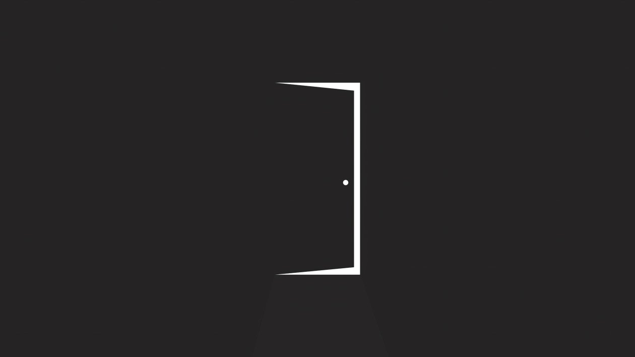 Door Minimal Dark 4k