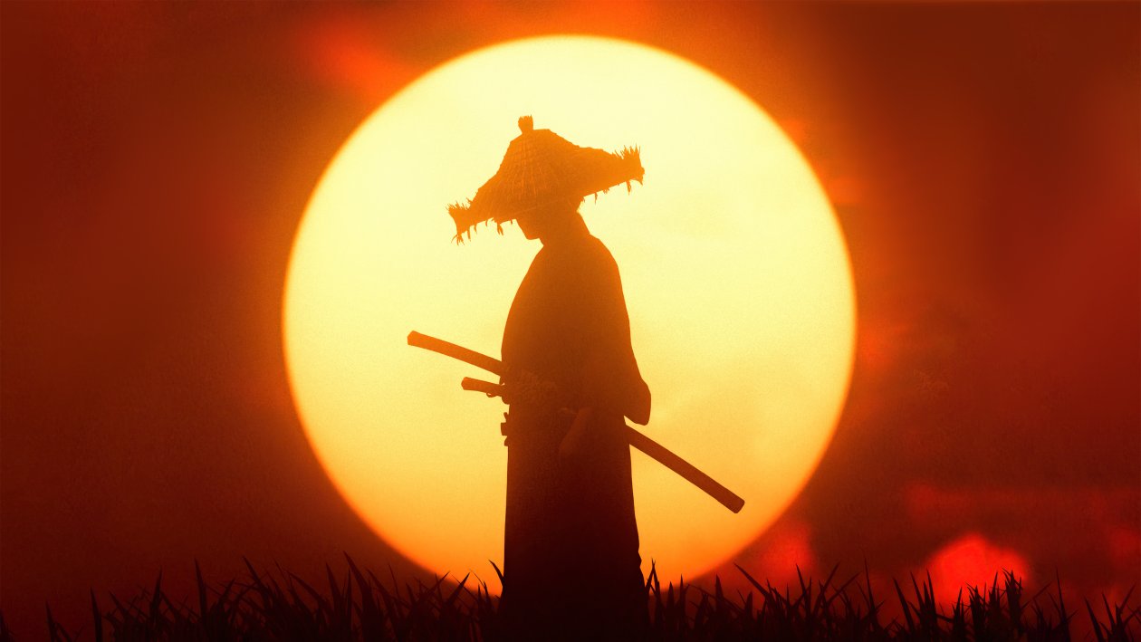 Sunset Ronin Ghost Of Tsushima