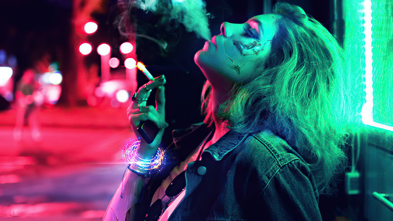 No Smoking Cyborg Girl 4k