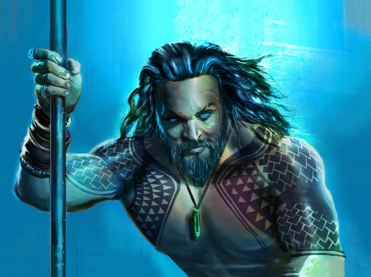 Jason Momoa Aquaman Art