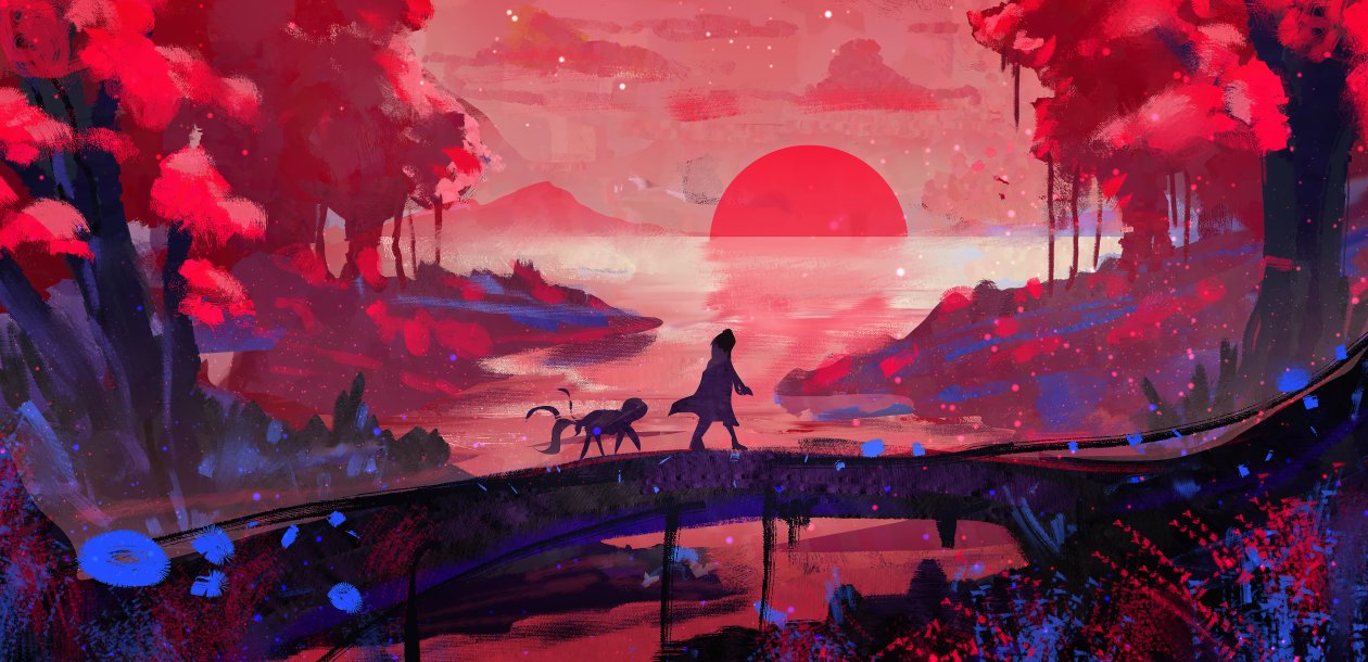 Creature Forest Animal Landscape Moon