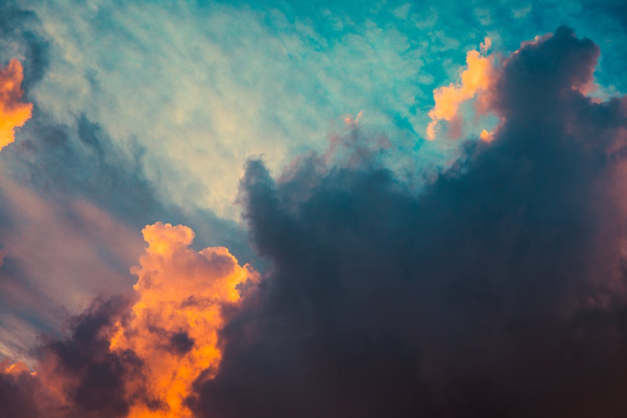 Clouds Orange Dark Sigma Style Sunrsie 5k