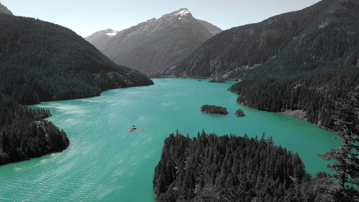 Lake In The Middle Of Mountains
