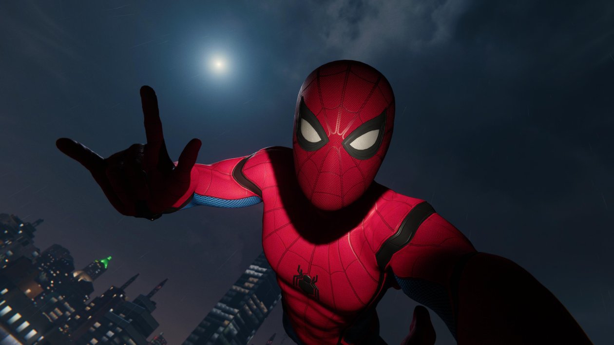 Spiderman Taking Selfie With Moon