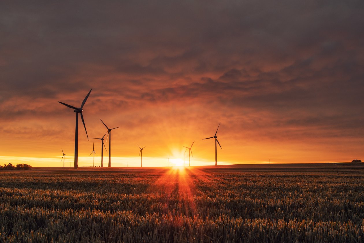 Wind Turbines Sunrise 5k