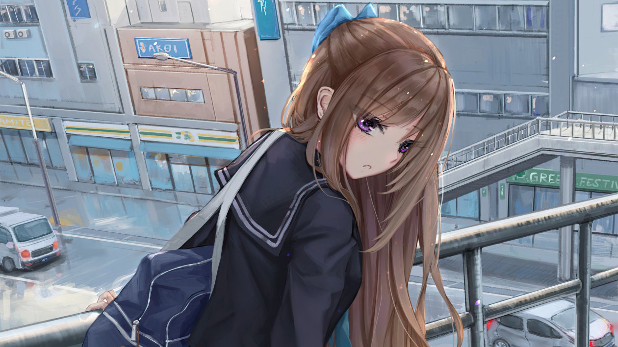 Morning After Rain Anime Girl 4k