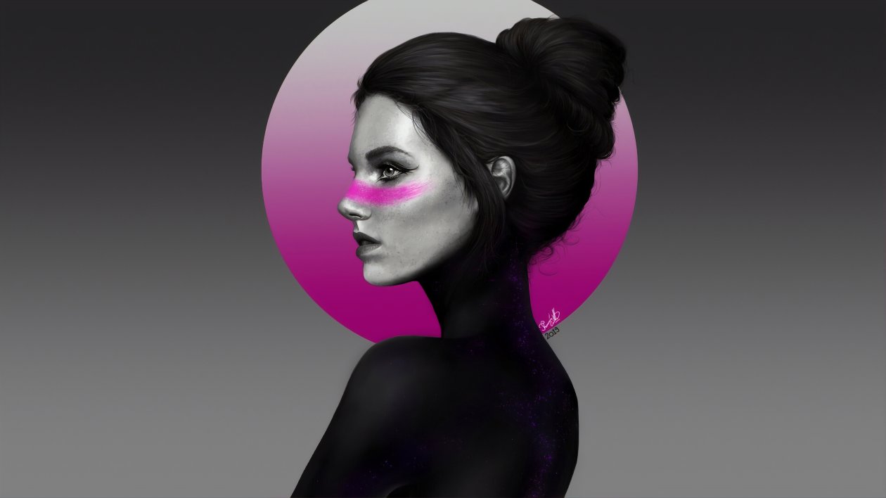 Girl Face Dark Portrait 4k