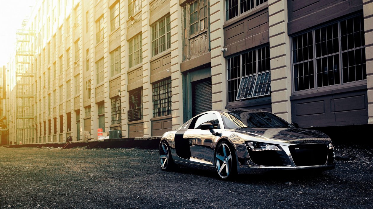 Audi R8 Chrome Wrap