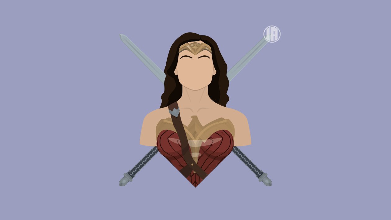 Wonder Woman Minimalism 8k