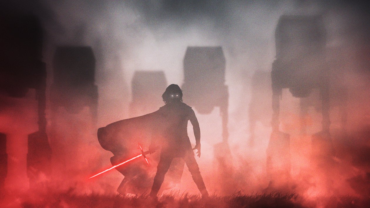 Crait Kylo Ren Star Wars Digital Art