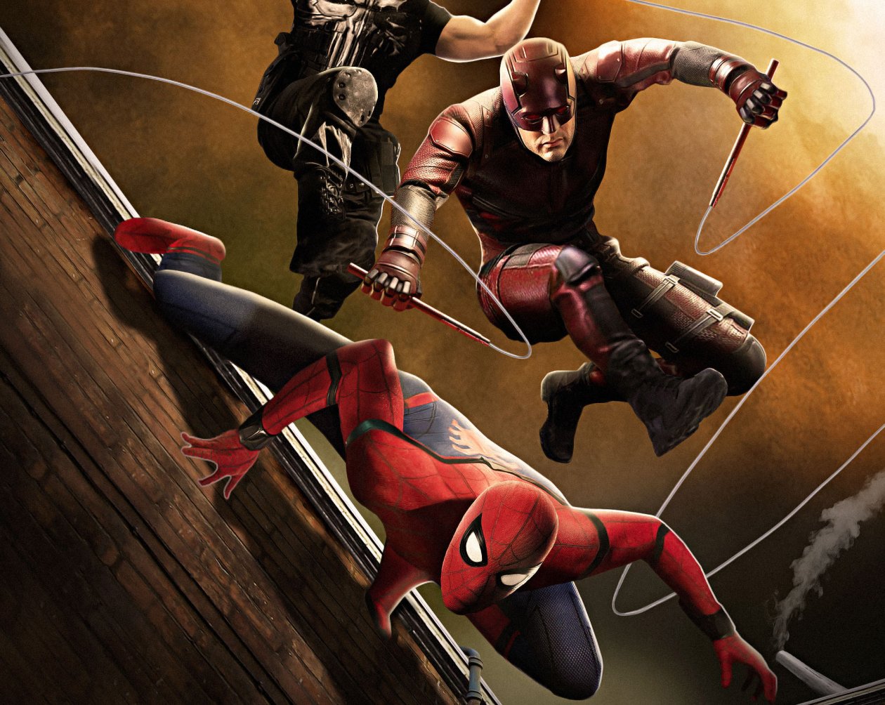 Spiderman Daredevil Punisher Fan Art
