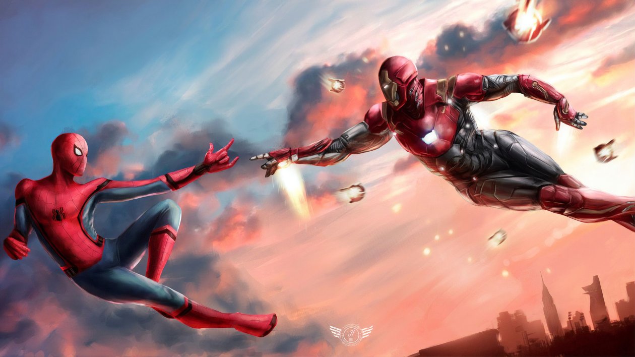 Iron Man And Spiderman United 4k