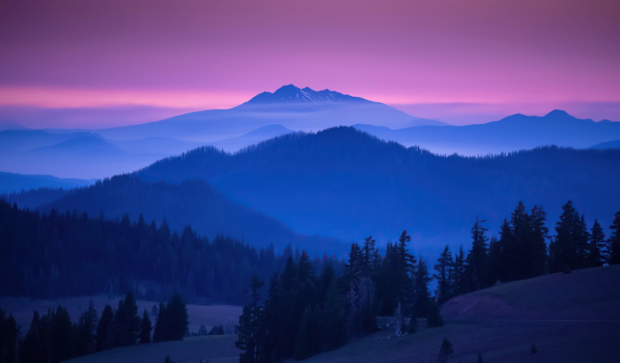 Mountains Minimal Morning Dreamscape 4k