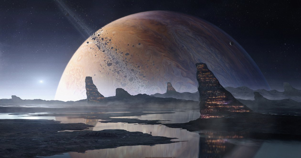 Big Planet Space Art 4k