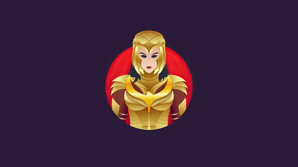 Wonder Woman Minimalism 4k 2020