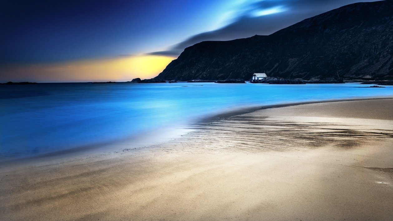 Night Beach 4k
