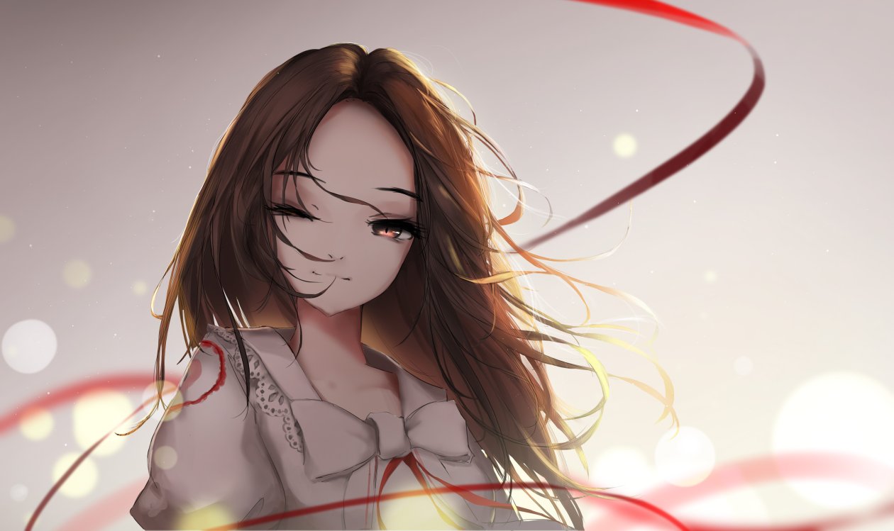 Brown Long Hair Anime Girl