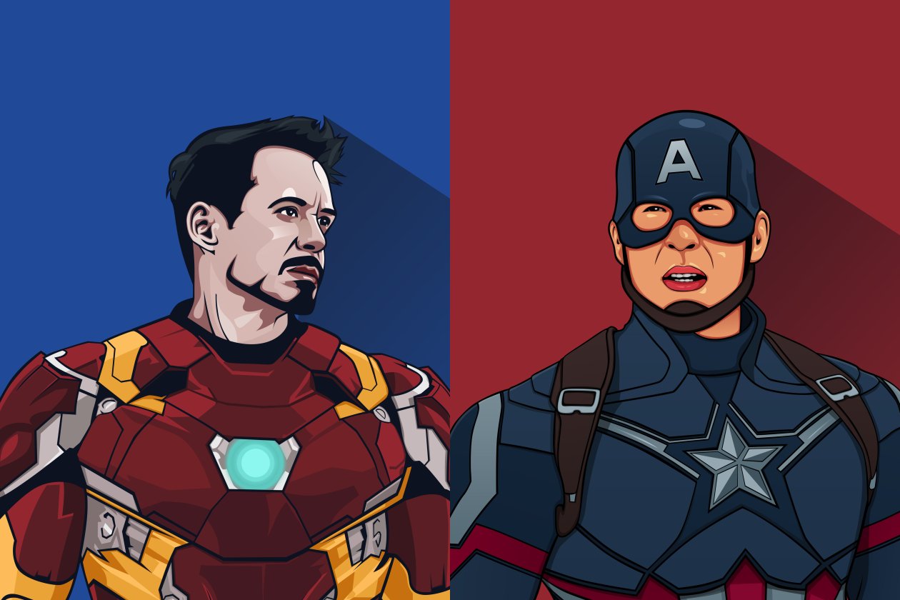 Iron Man And Captain America Artwork 5k