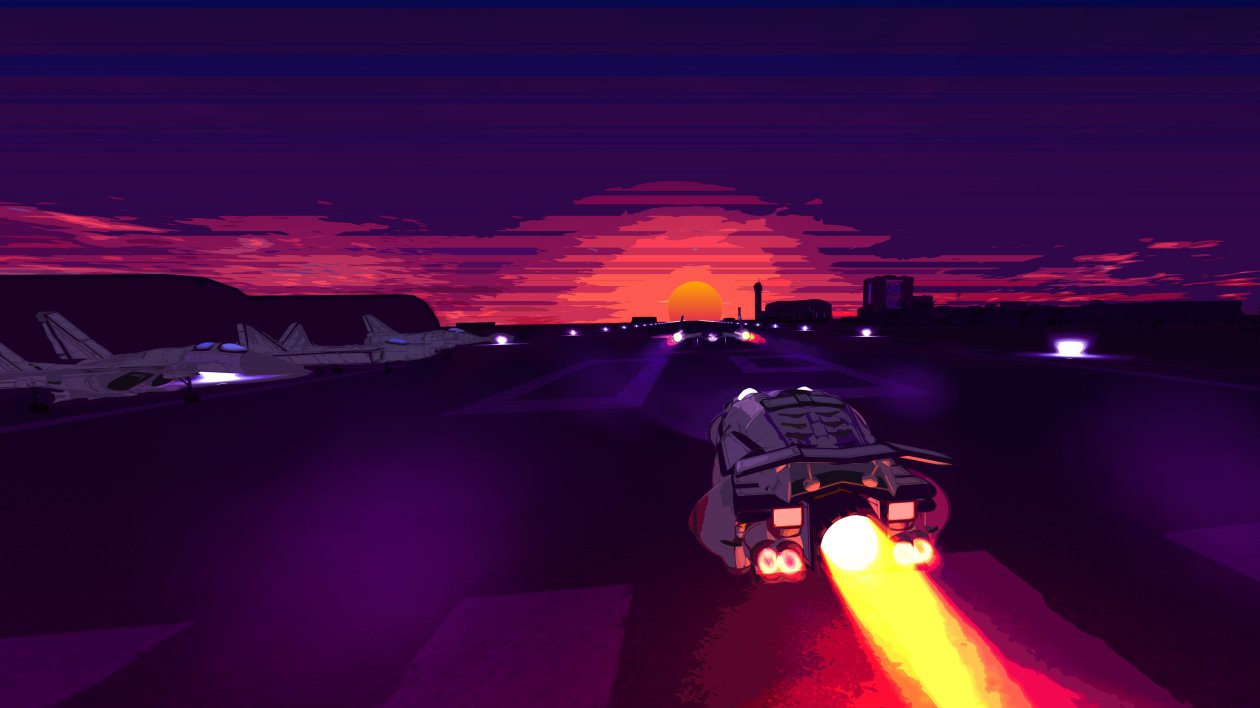 Planes Outrun Sunrising Minimalism