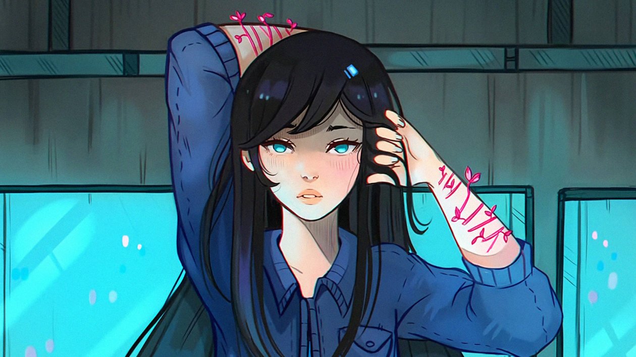 Anime Girl Hands On Back