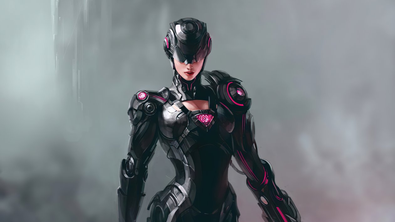 Artwork Cyborg Girl 4k