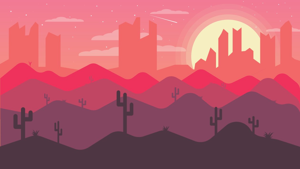 Sunset Mountains Art