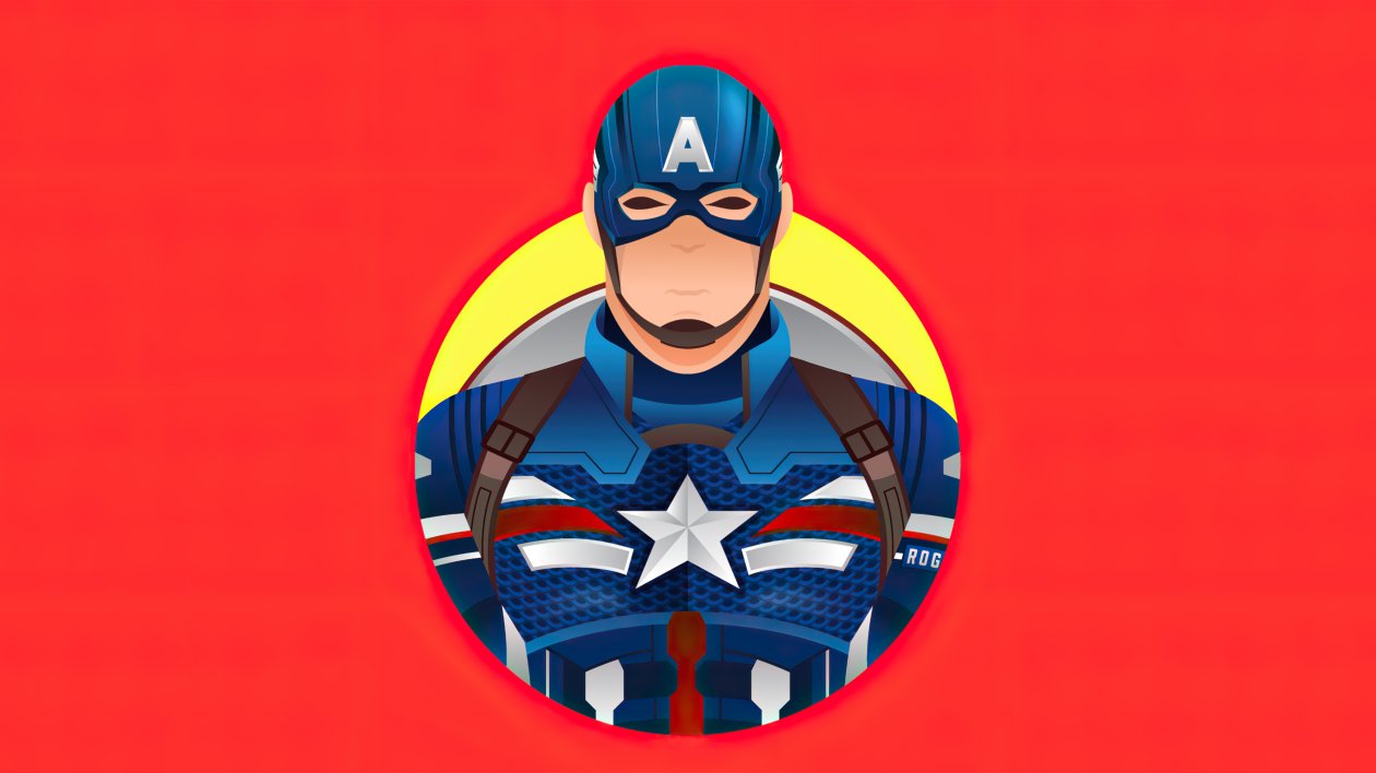 Captain America 4k Minimalism 2020