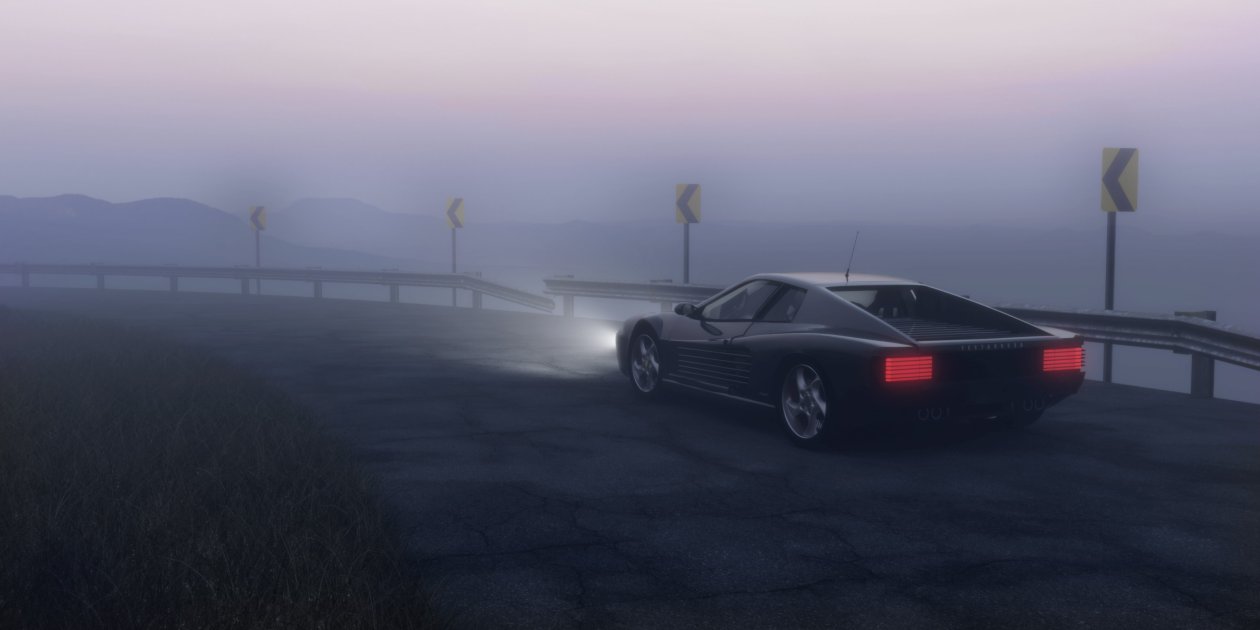 Coupe On Mountain Road 4k