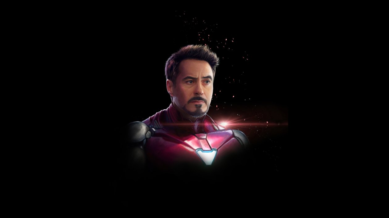 Iron Man Dark Minimal 4k