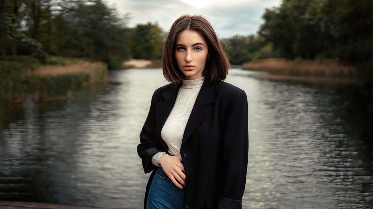 Short Hair Girl Red Head 4k