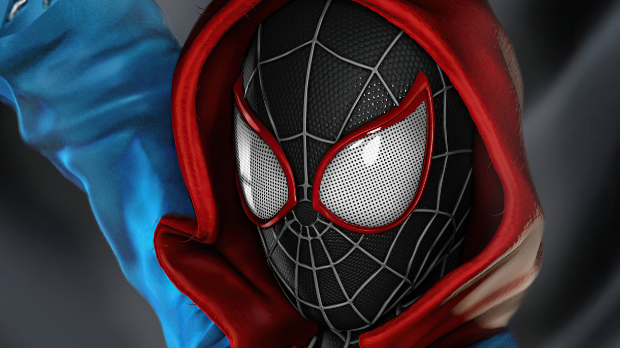 Spider Man Miles Morales Costume 4k