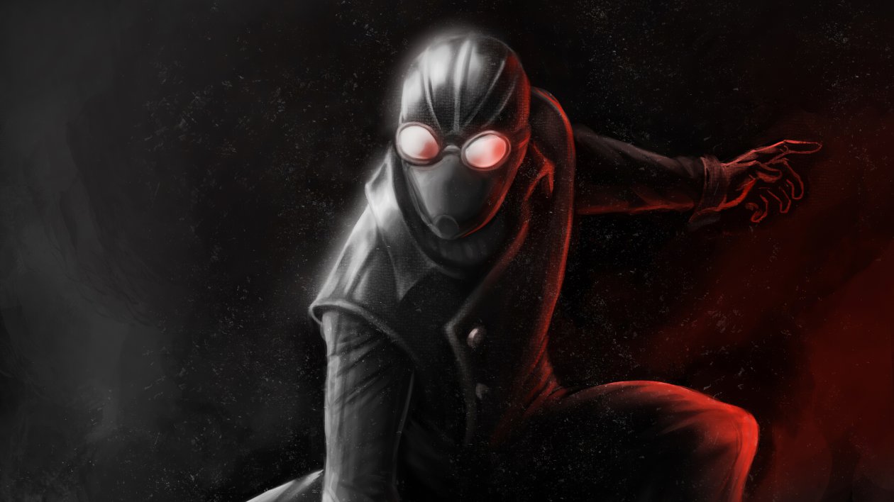 Spiderman Noir Art 4k